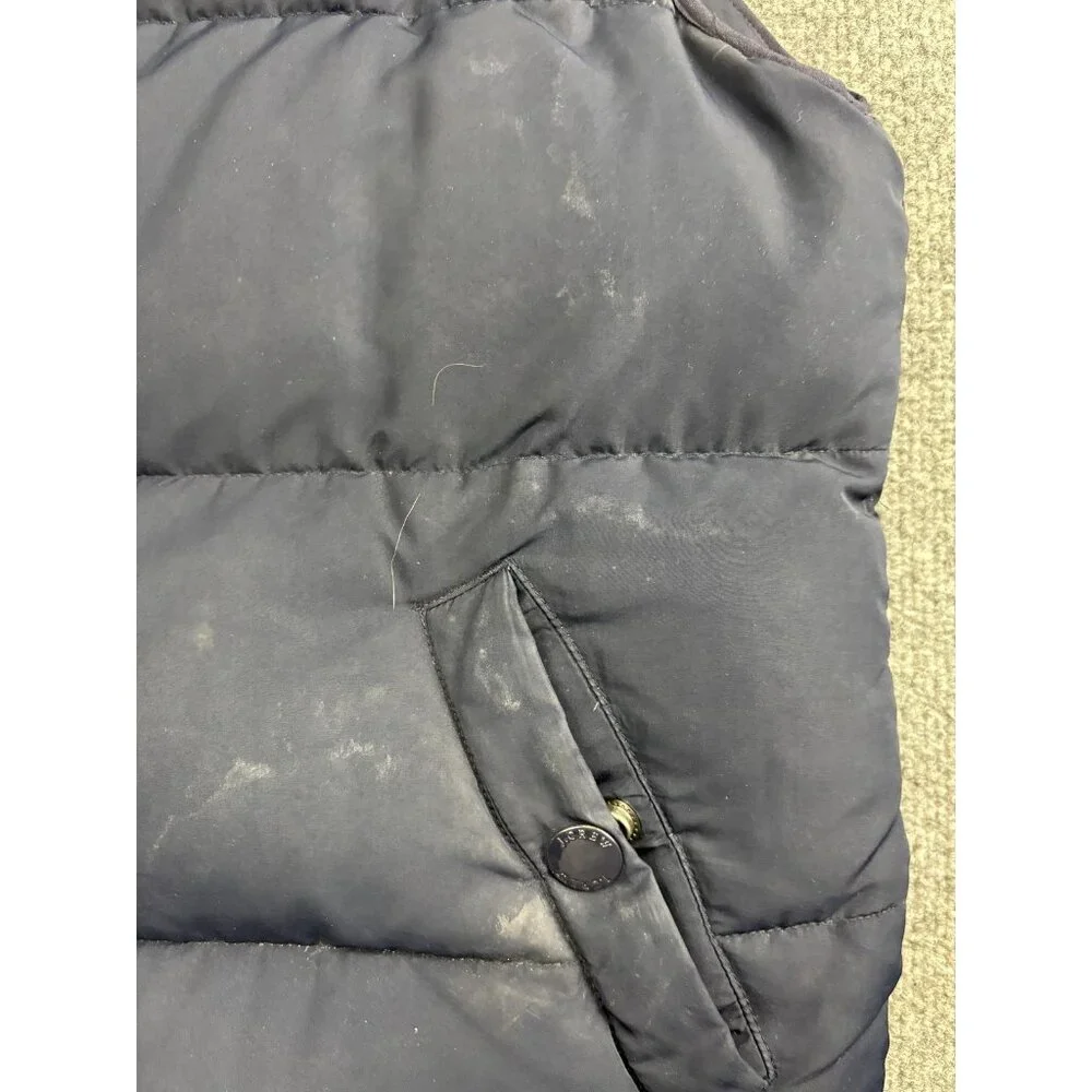 J.Crew Vest Womens S Blue Down Puffer Quilted‎ Snap Zip Pockets Insulated Warm